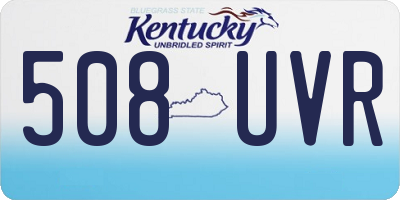 KY license plate 508UVR