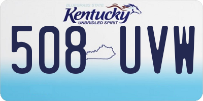 KY license plate 508UVW