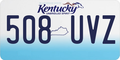 KY license plate 508UVZ