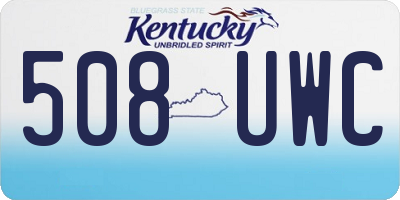 KY license plate 508UWC
