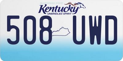 KY license plate 508UWD