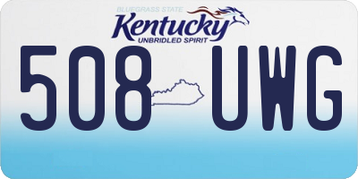KY license plate 508UWG