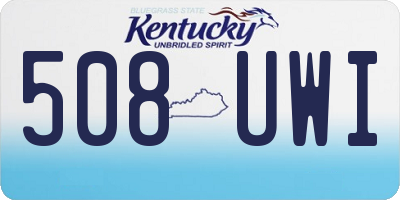 KY license plate 508UWI