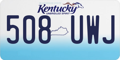 KY license plate 508UWJ