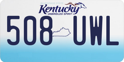 KY license plate 508UWL