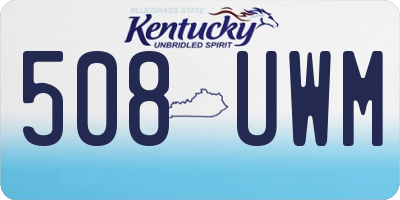 KY license plate 508UWM