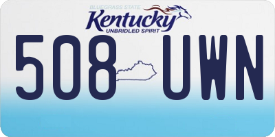 KY license plate 508UWN