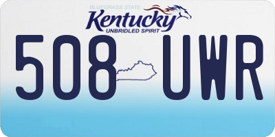KY license plate 508UWR