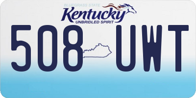 KY license plate 508UWT