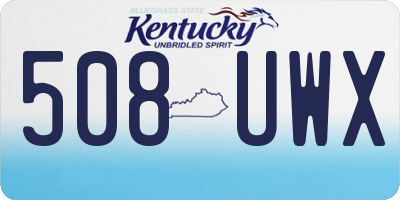 KY license plate 508UWX