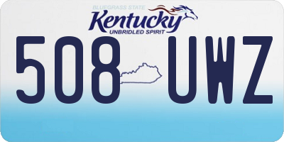 KY license plate 508UWZ