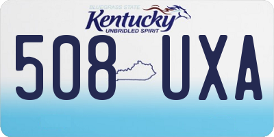 KY license plate 508UXA