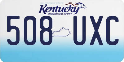 KY license plate 508UXC