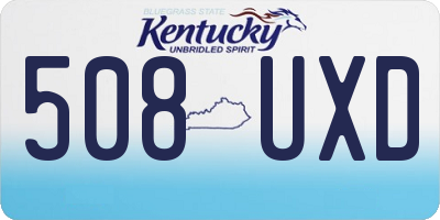 KY license plate 508UXD