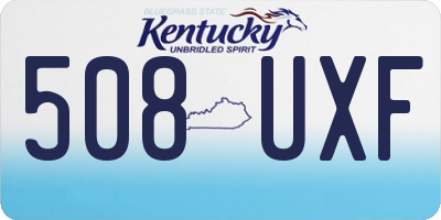 KY license plate 508UXF