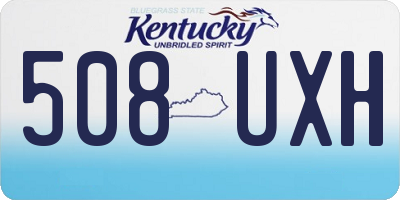 KY license plate 508UXH
