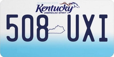 KY license plate 508UXI