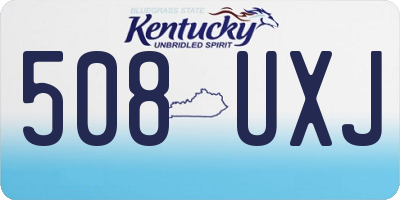 KY license plate 508UXJ