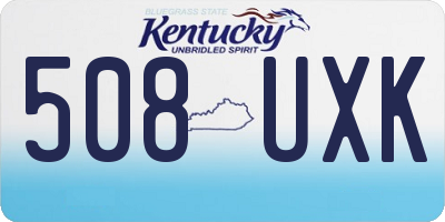 KY license plate 508UXK