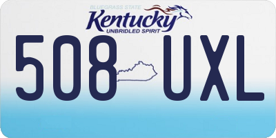 KY license plate 508UXL