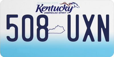 KY license plate 508UXN