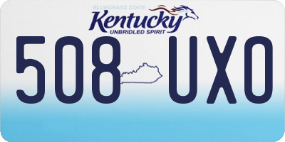 KY license plate 508UXO