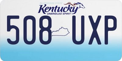 KY license plate 508UXP