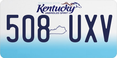 KY license plate 508UXV
