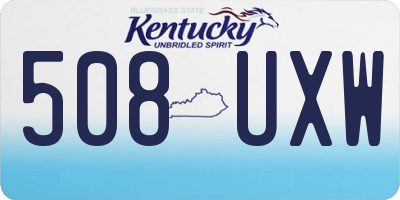 KY license plate 508UXW