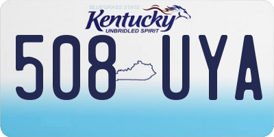 KY license plate 508UYA