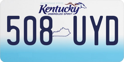 KY license plate 508UYD
