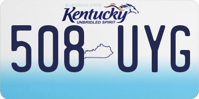 KY license plate 508UYG