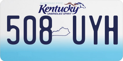 KY license plate 508UYH