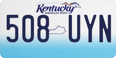 KY license plate 508UYN