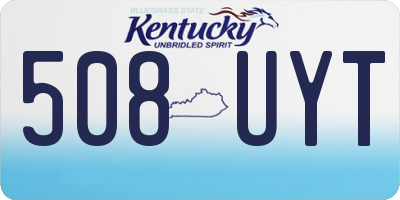 KY license plate 508UYT