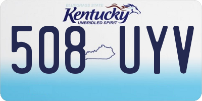KY license plate 508UYV