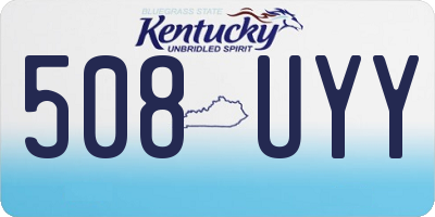 KY license plate 508UYY