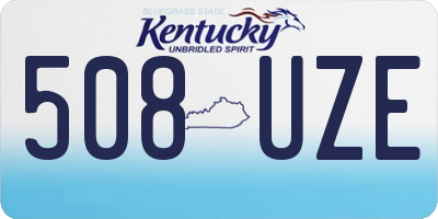 KY license plate 508UZE
