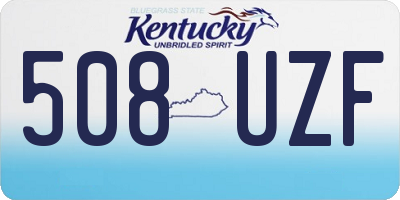 KY license plate 508UZF