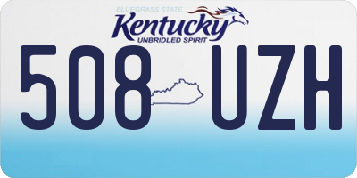 KY license plate 508UZH