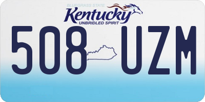 KY license plate 508UZM