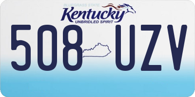 KY license plate 508UZV