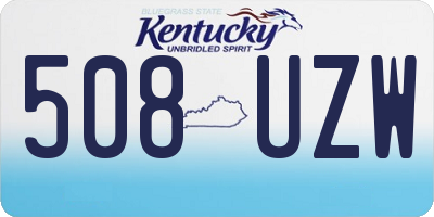 KY license plate 508UZW