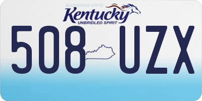 KY license plate 508UZX