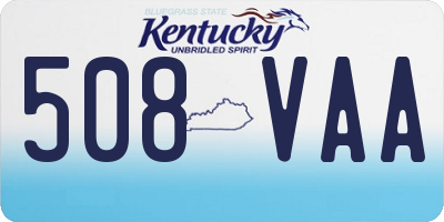 KY license plate 508VAA