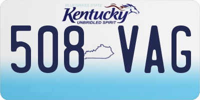 KY license plate 508VAG