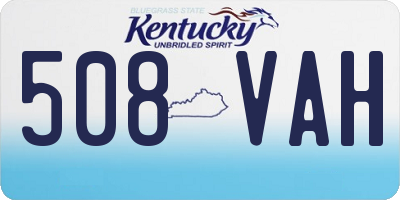 KY license plate 508VAH