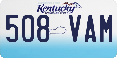KY license plate 508VAM