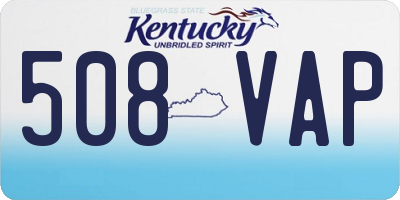 KY license plate 508VAP