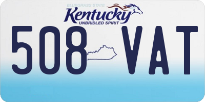 KY license plate 508VAT